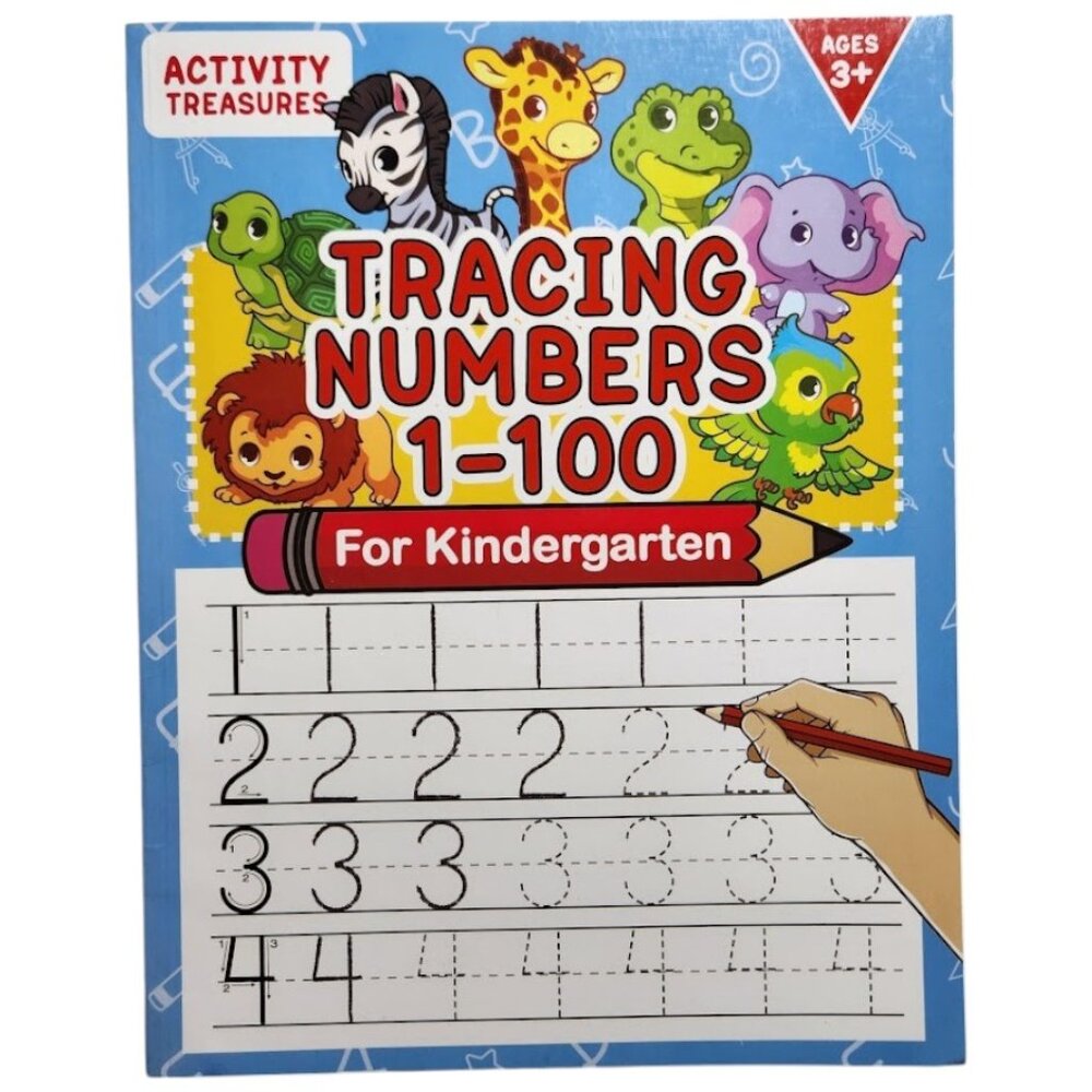 Tracing Numbers 1-100 For Kindergarten Workbook Activity Book Paperback Practice - Picture 1 of 12